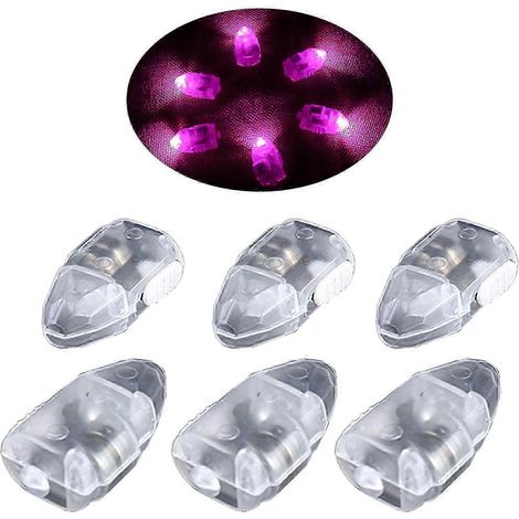 Lot de 50 guirlandes lumineuses LED en forme de ballon avec interrupteur, couleurs changeantes, alimentées par piles, mini-lampes lanternes lumineuses pour la maison et les fêtes (rose). (1/4)