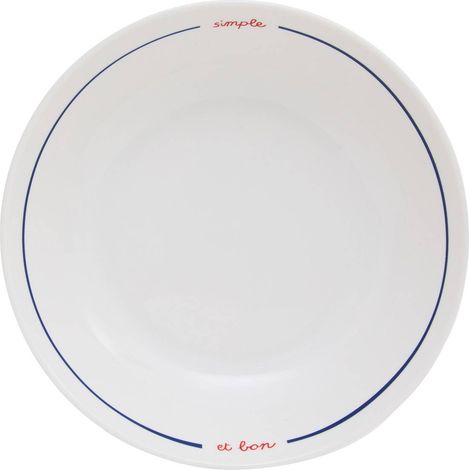 Set di 6 piatti fondi fra rotondi, diametro 20 cm, blu - Atmosphera créateur d'intérieur (1/3)