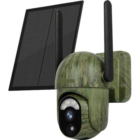 Caméra de sécurité à Domicile Caméra de sécurité Solaire 4MP 4G, sans Fil, détection Humaine/Animale, Conversation bidirectionnelle, étanche IP66(4MP WiFi Add 32G) (1/5)