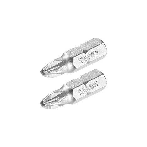 Jeu d'embouts Pozidriv WADFOW 25 mm PZ1 et PZ2, acier CR-V, trempé et sablé (1/3)