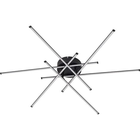 [NEUWERTIG] B-Ware Lindby Deckenleuchte Lampe Led Elviano Schwarz ø 80 Cm 3000 K Aluminium Leuc373 (1/2)