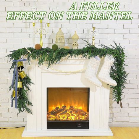 Guirlande De Noël - 274 Cm - Aiguilles De Cèdre Artificielles - Pour Intérieur Et Extérieur - 1 Pièce (1/5)