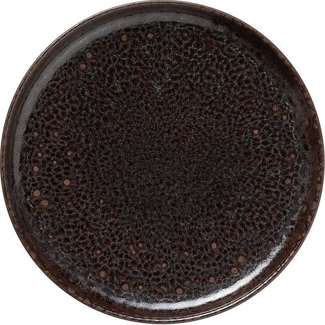Lot de 6 assiettes Marron métallisé H 25 mm Ø 175 mm - Was Germany