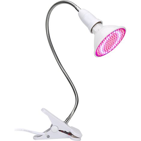 Ortviai Lampe LED pour Plantes d'Intérieur – Éclairage à Spectre Complet avec Bras Flexible et Pince de Table – 40 cm