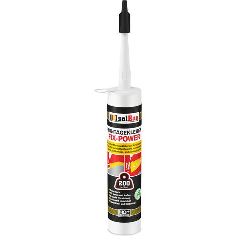 Montagekleber FIX-POWER Baukleber 1x 480g Kartusche weiß Qualität 200kg / 10cm