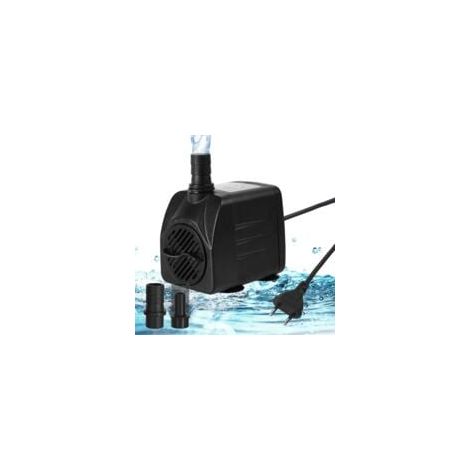 Pompe à eau submersible d'aquarium 220V, pompe de fontaine d'étang de réservoir de poissons, pompe de filtre de circulation d'eau de piscine d'étang à poissons,Conduite d'eau 25W + 1,5m (1/5)