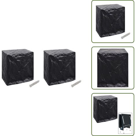 Funda impermeable - vidaXL Funda muebles jardín mesa ping pong 2 uds 8 ojales 160x55x182cm - Funda de polietileno