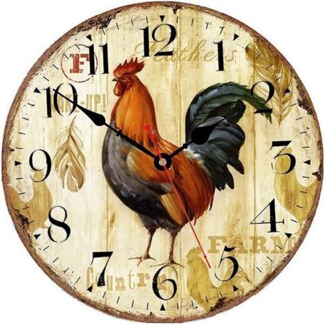 Horloge Murale - 30 cm - Cadran Sans Tic-Tac - Quartz À Piles - Pour Cuisine Bureau Salon Chambre - 1 Unité (1/4)