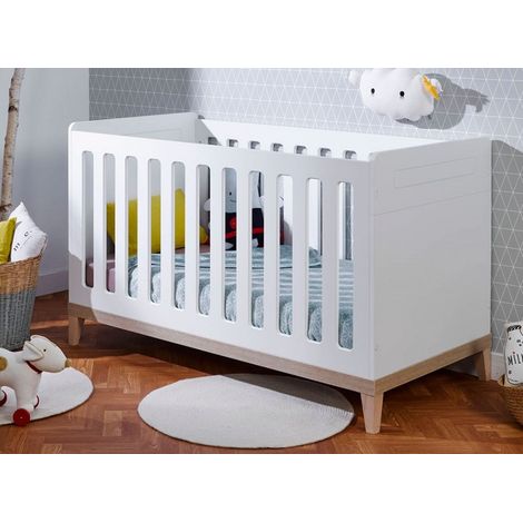 Lit bébé évolutif Bébé Provence Evidence Blanc Hêtre (1/5)