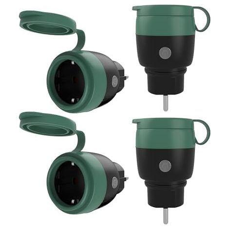 Prise Intelligente Extérieure, Surveillance Énergétique, IP44, Prise WiFi 2.4GHz, Compatible avec , , Application , 16A/3680W (1/5)