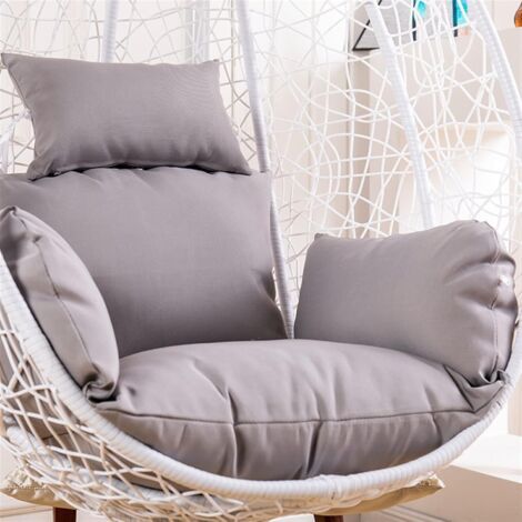 Chaise D'oeuf Suspendu Coussin De Rechange Couvertures Couvertures en Osier Rotin Coussin for Une Terrasse De Jardin Extérieure Intérieure (sans Rembourrage), Gris