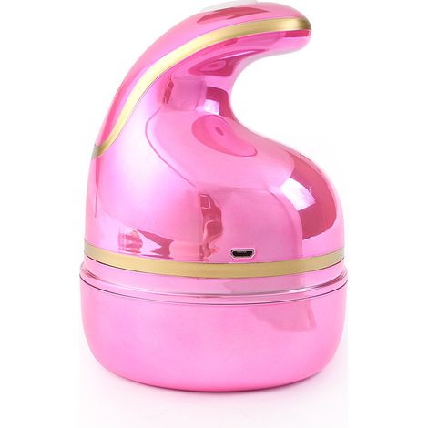 Masseur pour chat rechargeable avec poignée, masseur multifonctionnel rotatif 3D pour animaux de compagnie (rose)
