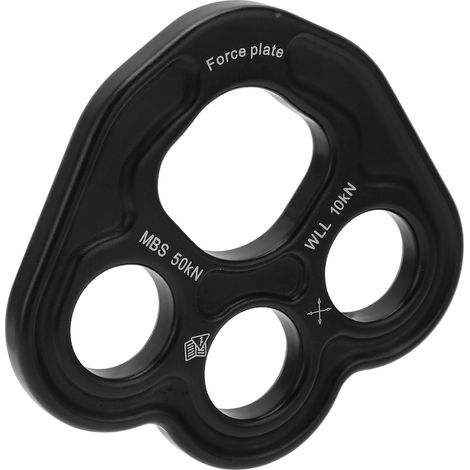 Plaque de gréement à 3 trous en aluminium spatial, capacité de charge de 50 kN, force uniforme, équipement d'escalade pour activités extérieures (1/5)