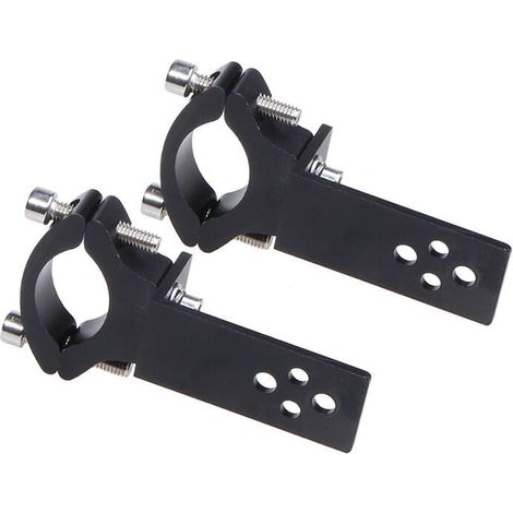 2pcs Motorcycle Fork Tube Clamps Horizontal/Vertical Installation LED Light Bar Mounting 22mm-36mm MUMU