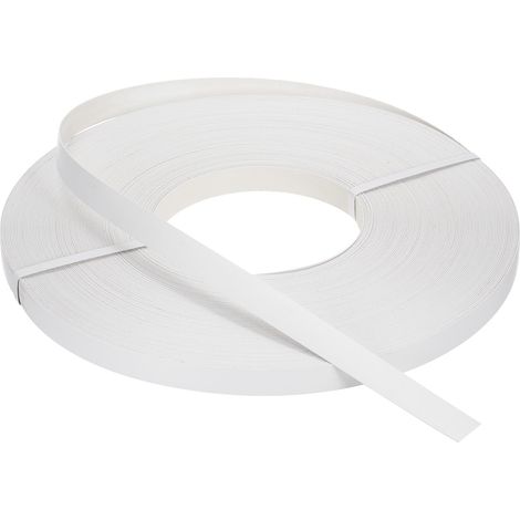 Bande de Chant 76 Mètre x 22mm, Bande Bordure Meuble Masquage Préencollé en PVC, Placage Contreplaqué Flexible avec Adhésif Thermofusible pour Bords Meuble Étagère Panneaux, Blanc (1/5)