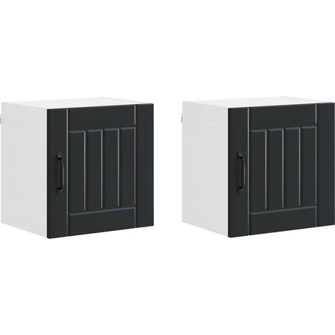 Maison Exclusive - Armario de Pared LUCCA 2 pcs Negro 40 x 31 x 4
