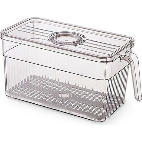 Kitchen Storage Containers with Time Recorder Lid Fridge Organizers Keep Fresh Food and Fruit Refrigerator Freezer Storage Boxes (1/5)
