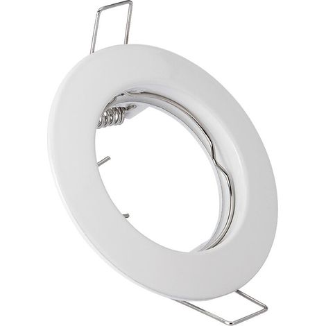 Spot encastré sans lampe rond fixe blanc GU10 - ASLO