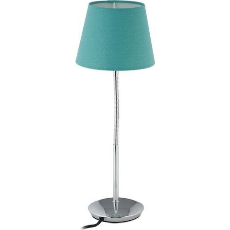 Lampada da tavolo flessibile con paralume in tessuto (1/5)