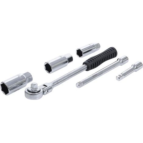 Steckschlüsselsatz – 3/8"-Vierkant-Steckschlüssel zum Aufstecken, 6-Zoll-Schaftsteckschlüssel, Zündkerzensteckschlüssel (1/2)