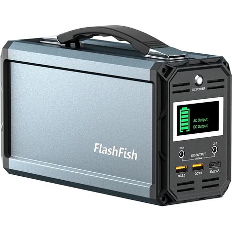 FlashFish G300 Power Station 300 W Solargenerator 60000 mAh Tragbares Kraftwerk 222 Wh Generator 230 V mit EU-Buchse Backup-Stromversorgung für Outdoor-Camping-Drohnen (1/5)
