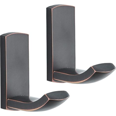 2-teiliges Haken-Set für Badezimmer, Handtuchhaken, Küchenzubehör, Messinghaken, Kleiderhaken für den Außenbereich, robuste Wandhalterung, Küchen- und Badezimmerzubehör, Tür- und Wandhalterungen – Sch