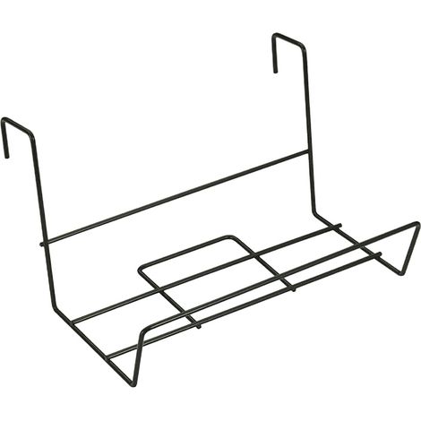 Soporte Para Jardinera Balcon Acero Plastificado Negro 41x18 cm.