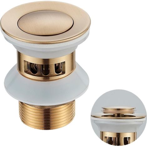 Noyau pop-up de vidange laiton doré pour vasque et lavabo (1/5)