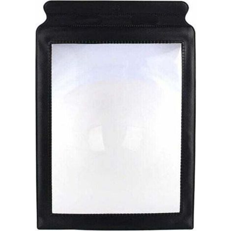 Loupe de lecture A4 pour personnes âgées, portable, surface souple, bordure noire, PVC, 3x. (1/4)