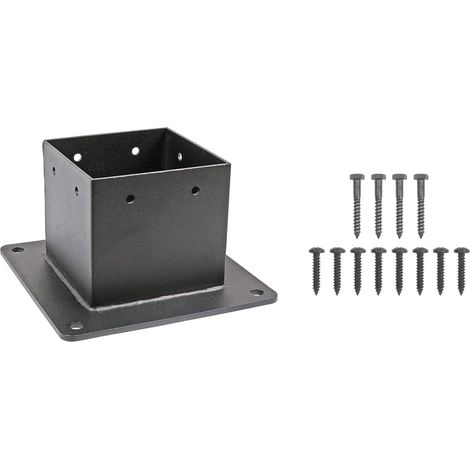 Supports noirs résistants à la rouille pour pergolas extérieures, balustrades et balcons, structures durables, supports de structure de jardin (1/4)