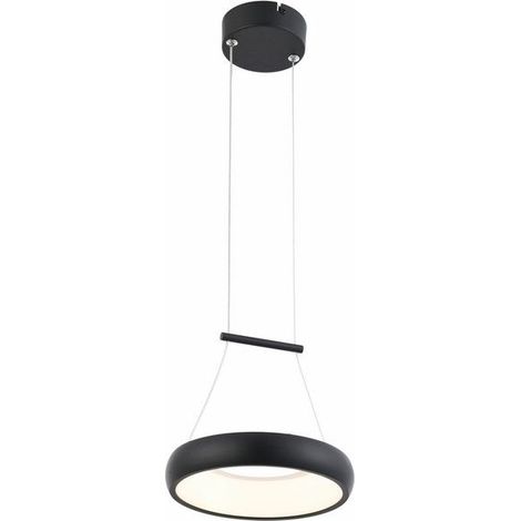 Lampada sospensione anello nero Ø20 LED 12W Reality