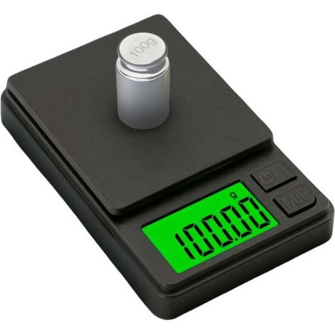 Balance à bijoux 1000 g x 0,01 g, noire, numérique, de voyage, mini balance numérique, petite balance de poche, balance de voyage, balance de cuisine XXW