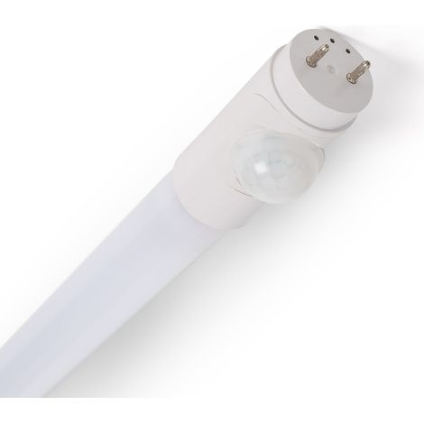 Tubo LED 60cm T8 G13 PC con Detector de Movimiento PIR Apagado Total Conexión un Lateral 9W 140lm/W No Flicker 6000K Blanco Frío No (1/5)
