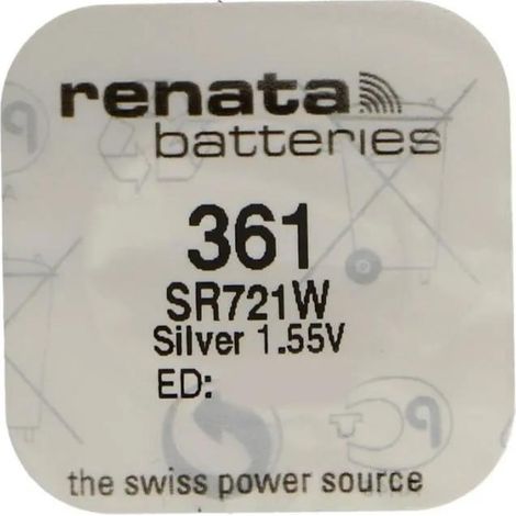 Pile bouton renata 361 SR721W argent 7 9 mm 1 55