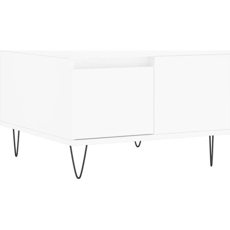 Maison Exclusive - Mesa de centro madera contrachapada blanco 55x
