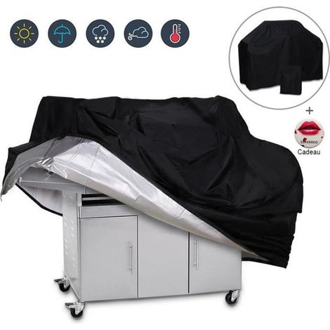Housse Barbecue Grand XXL 190x71x117cm Housse Bâche de Protection BBQ Couverture de Gril Imperméable Anti-UV/Anti-l\'eau avec Cadeau (1/4)