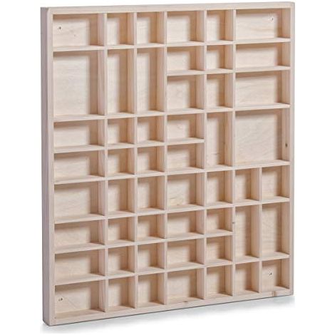 Zeller vetrina decorativa in legno marrone 52x46 cm