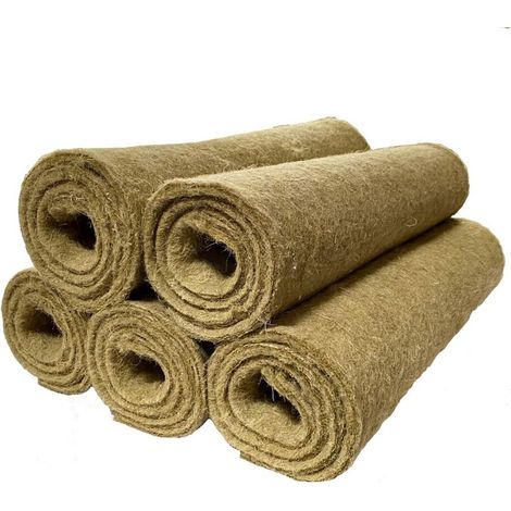 Tapis pour rongeurs 100 % chanvre, 80 x 40 cm, 10 mm d'épaisseur, lot de 5, tapis en chanvre adapté comme revêtement de sol pour cages de rongeurs et petits animaux, tapis pour rongeurs, revêtement de