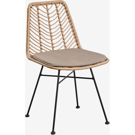 Chaise de salle à manger en rotin synthétique naturel Gouda SKLUM NATUREL