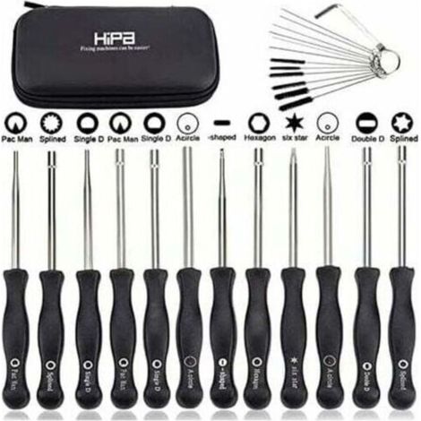Ensemble de 12 outils de réglage de carburateur et tournevis de réglage pour moteur à 2 temps, pour débroussailleuses, tronçonneuses Poulan, Husqvarna, STHIL, Echo. (1/5)