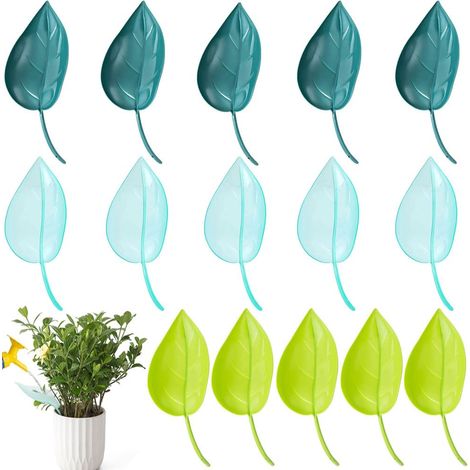 15 pièces entonnoir d'arrosage pour pots de fleurs, 3 dispositifs d'arrosage à feuilles de couleur, entonnoir d'arrosage pour plantes, pour plantes (1/5)