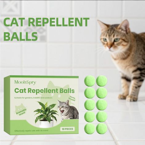 Comprimés répulsifs pour chats, adaptés aux animaux de compagnie d'intérieur et d'extérieur. Préviennent les griffures et les morsures et facilitent l'entretien quotidien de la maison. Lot de 10. (1/5)