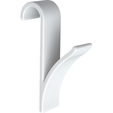 Crochet radiateur, Crochet radiateur sèche serviette, plastique blanc, Lot de 2 (1/5)