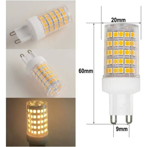 Lot de 3 Ampoules LED G9 10W, 86 LED, 1000Lm, Angle de faisceau 360°, AC220-240V, Non Dimmable, Blanc Chaud 3000K (1/4)