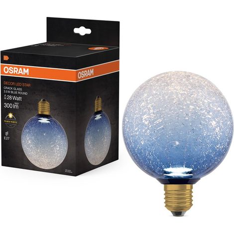 Bombilla LED decorativa tipo globo, E27, 300 lm = 28 W, azul, OSRAM OSRAM (1/5)