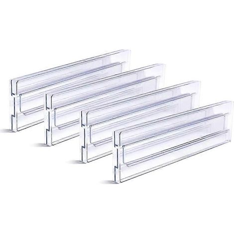 Boîte de rangement extensible pour tiroirs/penderies, inspirée des organisateurs de tiroirs de cuisine, séparateur en plastique transparent. (1/5)