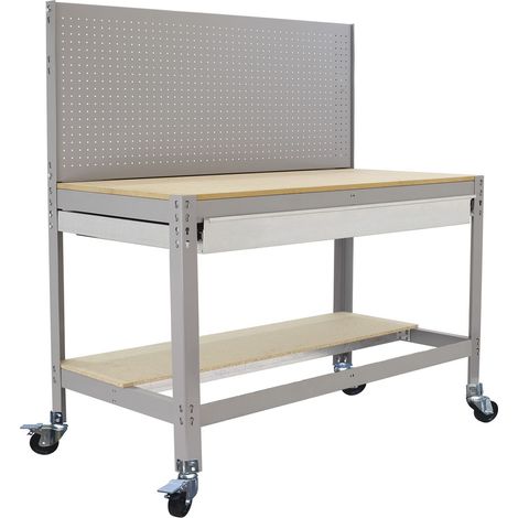 Simonrack Bt2 Box 1200 Grau Holz Werkbank
