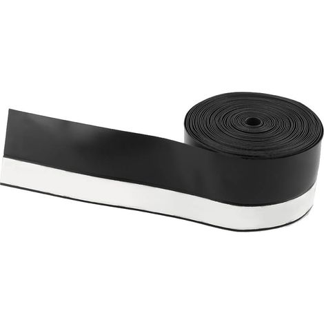Bande d'étanchéité autocollante 5M 45mm pour portes et fenêtres, protection contre le vent, les insectes et la poussière (noire) (1/5)