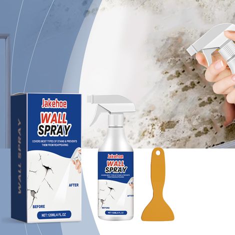 Wandsprühfarbe, Abdeckspray für Reinigungsflecken, feuchtigkeitsbeständige, schimmelhemmende Wandfarbe – 120 ml + Spachtel -- DE (1/5)