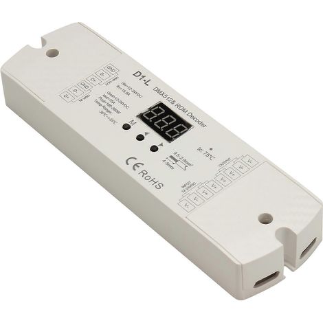 DMX512 Monochrom-Decoder D1-L 1CHx15A 12-24VDC PWM-Frequenz-Tastenadressierbarer Monochrom-LED-Streifen-Controller (1/5)